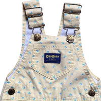 Salopette denim jaune fleurie - 24 mois