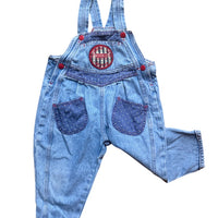 Salopette denim pois - 24 mois