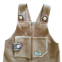 Salopette côtelée marron - 24 mois