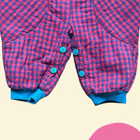 Combinaison tartan rouge et vert - 12 mois