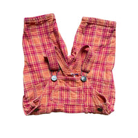 Salopette madras orange - 6 mois