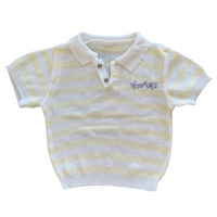 Polo maille rayé vitamines jaune - 9 mois