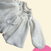 Cardigan cape fleurs brodées - 12/18 mois