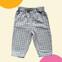 Pantalon carreaux gris - 12/18 mois