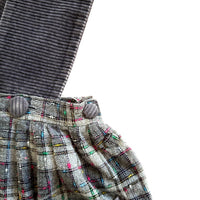 Robe tablier laineuse grise - 8 ans