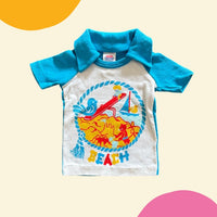 Ensemble court bleu plage - 6 mois