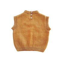 Pull sans manches marron - 24 mois