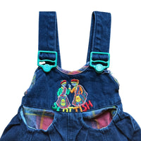 Salopette jean brodée 90's - 6 mois