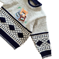 Pull chaton gris et noir - 2/3 ans