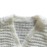 Gilet ajouré écru - 6/9 mois