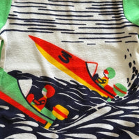 Ensemble long course bateaux vert - 24 mois