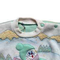Sweat polaire brodé skieur - 12 mois