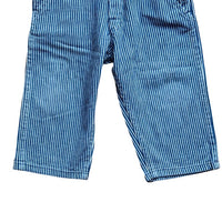 Salopette denim rayures hickory bleue - 24 mois