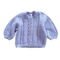 Pull torsadé lilas fluffy - 3 ans