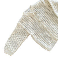 Gilet ajouré écru - 3 ans