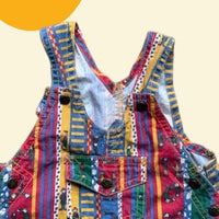 Salopette rayée bonhommes multico - 3 mois