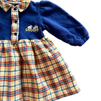 Robe bi-matière Snoopy - 12/18 mois