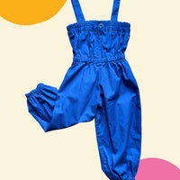 Salopette bleu de travail - 24 mois