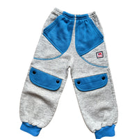 Jogging colorblock gris et bleu - 2/3 ans