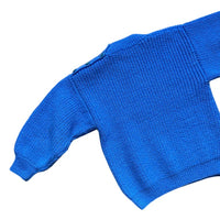 Pull point de jersey bleu - 5 ans