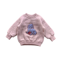 Sweat polaire chien rose - 9/12 mois