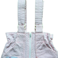 Salopette velours côtelé rose made in France - 3 mois