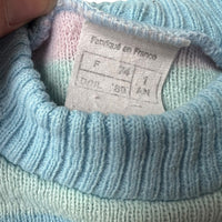 Robe pull rayée pastel - 12 mois