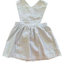 Jupe bretelles rayée bleue - 18 mois