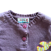 Pull maille violet - 6 mois