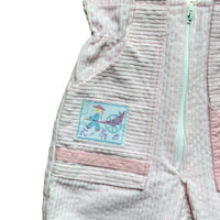 Salopette velours côtelé rose made in France - 3 mois