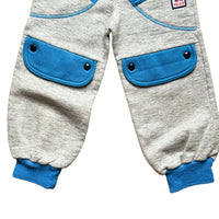 Jogging colorblock gris et bleu - 2/3 ans