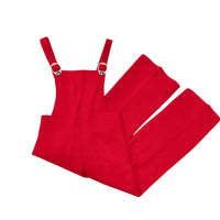 Salopette en maille rouge 70's - 4 ans