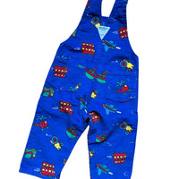 Salopette velours vehicules bleue - 18 mois