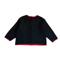 Gilet avec laine bouillie noir - 6 ans