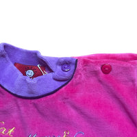 Robe pull velours chat et souris rose - 6 mois