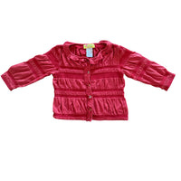 Gilet froncé rouge - 12 mois