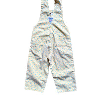 Salopette denim jaune fleurie - 24 mois