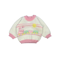 Ensemble voiture écru et rose - 3 mois