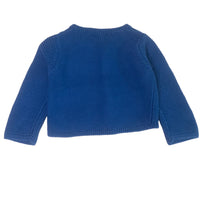 Gilet point mousse bleu - 12 mois