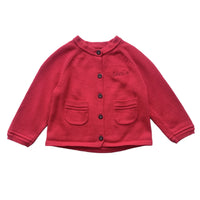 Gilet rouge brodé - 6 mois