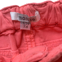 Jean droit velours rose - 12 mois