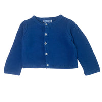 Gilet point mousse bleu - 12 mois
