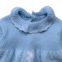 Robe maille bleue - 3 mois