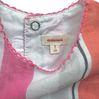 Combinaison rayée rose - 1 mois