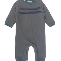 Combinaison tricot grise - 3 mois
