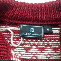 Pull norvégien en laine bordeaux - 6 ans