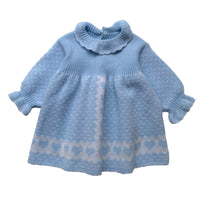 Robe maille bleue - 3 mois