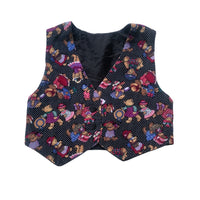 Gilet velours oursons fait main - 4/5 ans