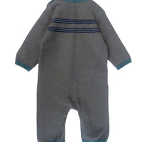 Combinaison tricot grise - 3 mois