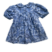 Robe fleurie bleue - 3 mois